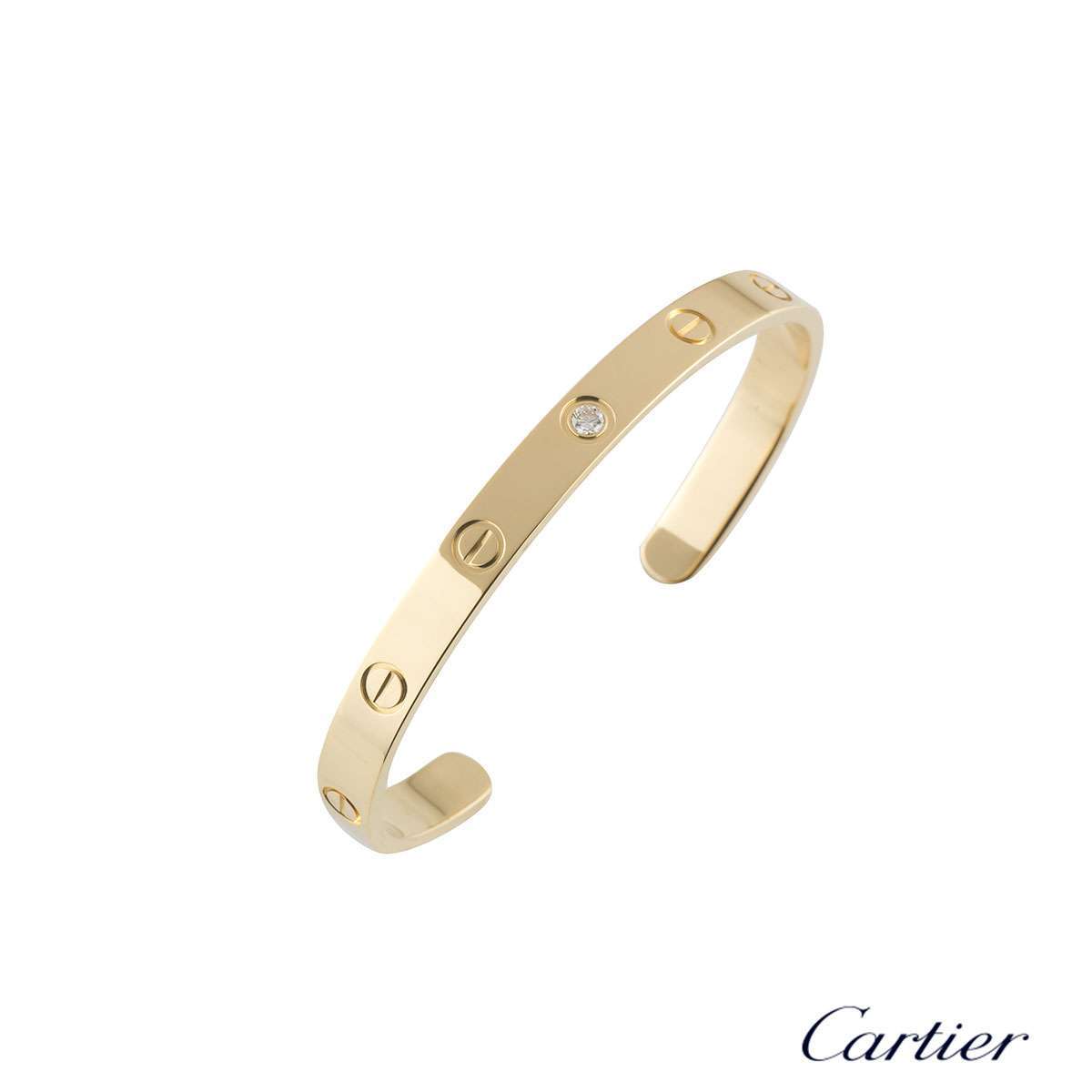 Cartier Love Cuff Diamond Bracelet Size 